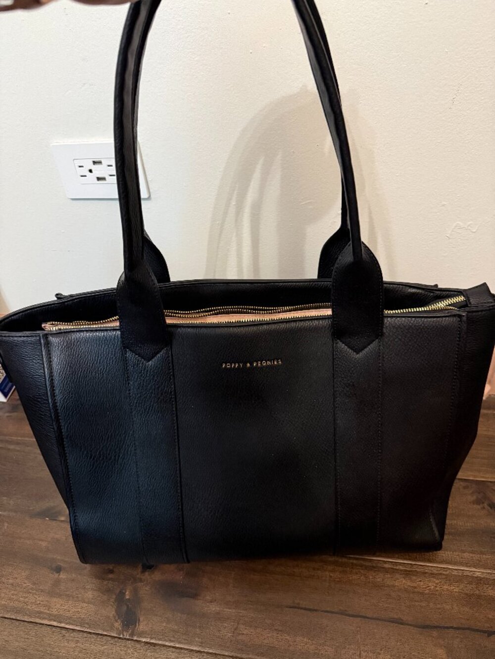 Poppy and Peonies Multitasker Tote - Black